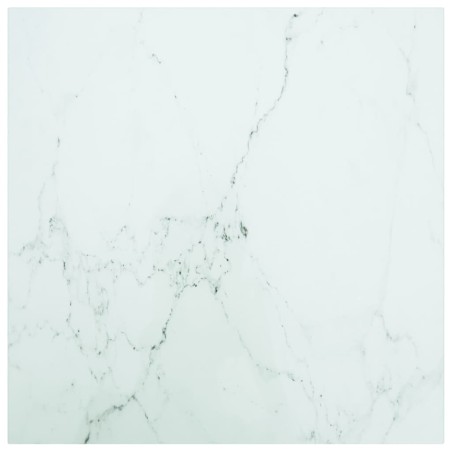 Dessus de table blanc 60x60 cm 6 mm verre trempé design marbre 529451529451