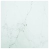 Dessus de table blanc 60x60 cm 6 mm verre trempé design marbre 529451529451