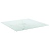 Dessus de table blanc 60x60 cm 6 mm verre trempé design marbre 529451529451