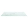 Dessus de table blanc 60x60 cm 6 mm verre trempé design marbre 529451529451