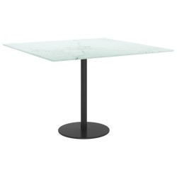 Dessus de table blanc 60x60 cm 6 mm verre trempé design marbre 529451529451