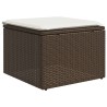 Salon de jardin avec coussins 7 pcs marron résine tressée 529452529452
