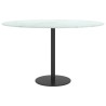 Dessus de table blanc Ø70x0,8cm verre trempé avec design marbre 529455529455
