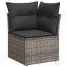 Salon de jardin avec coussins 7 pcs gris clair résine tressée 529457529457