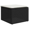 Salon de jardin 6 pcs avec coussins noir résine tressée 529467529467