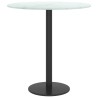 Dessus de table blanc Ø40x0,8cm verre trempé avec design marbre 529471529471