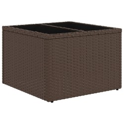 Salon de jardin avec coussins 7 pcs marron résine tressée 529485529485