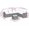 Salon de jardin avec coussins 7 pcs marron résine tressée 529497529497