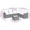 Salon de jardin avec coussins 7 pcs gris résine tressée 529499529499