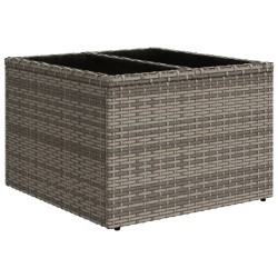 Salon de jardin avec coussins 7 pcs gris résine tressée 529509529509
