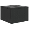 Salon de jardin 6 pcs avec coussins noir résine tressée 529555529555