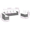 Salon de jardin 8 pcs avec coussins noir résine tressée 529556529556