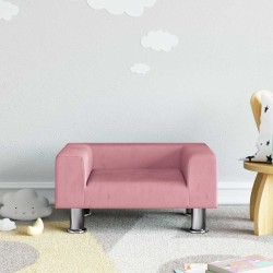 Canapé pour enfants rose 50x40x26,5 cm velours 529578529578