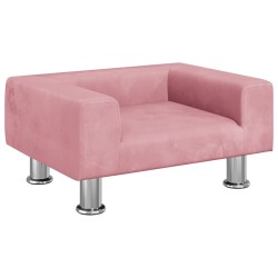 Canapé pour enfants rose 50x40x26,5 cm velours 529578529578