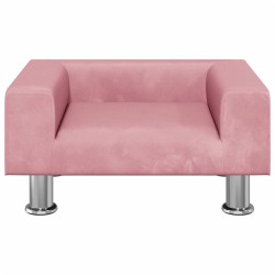 Canapé pour enfants rose 50x40x26,5 cm velours 529578529578