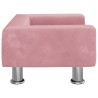 Canapé pour enfants rose 50x40x26,5 cm velours 529578529578