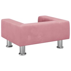 Canapé pour enfants rose 50x40x26,5 cm velours 529578529578