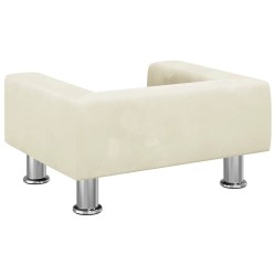 Canapé pour enfants crème 50x40x26,5 cm velours 529579529579