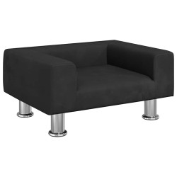 Canapé pour enfants noir 50x40x26,5 cm velours 529580529580