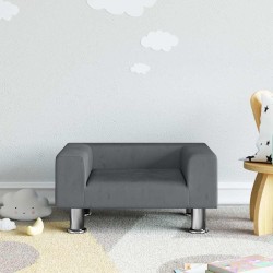 Canapé pour enfants gris foncé 50x40x26,5 cm velours 529581529581