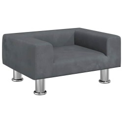 Canapé pour enfants gris foncé 50x40x26,5 cm velours 529581529581