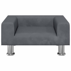 Canapé pour enfants gris foncé 50x40x26,5 cm velours 529581529581