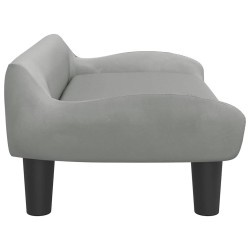 Canapé pour enfants gris clair 70x40x24 cm velours 529583529583
