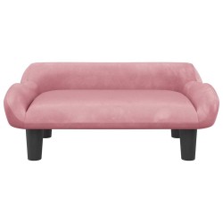 Canapé pour enfants rose 70x40x24 cm velours 529584529584
