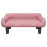 Canapé pour enfants rose 70x40x24 cm velours 529584529584