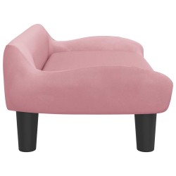 Canapé pour enfants rose 70x40x24 cm velours 529584529584
