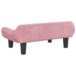 Canapé pour enfants rose 70x40x24 cm velours 529584529584