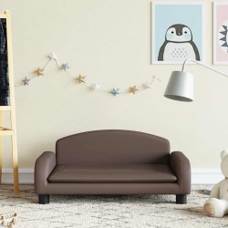 Canapé pour enfants marron 70x45x30 cm similicuir 529588529588