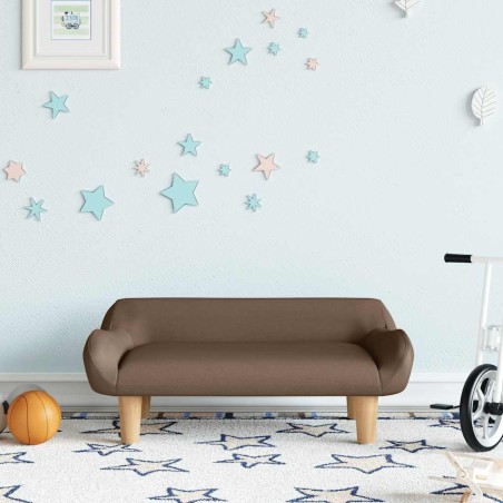 Canapé pour enfants marron 70x40x24 cm tissu 529589529589