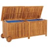Boîte de rangement de jardin avec roues 150x50x58cm bois acacia 529593529593