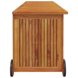 Boîte de rangement de jardin avec roues 150x50x58cm bois acacia 529593529593