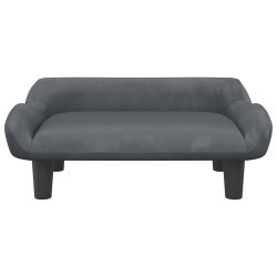 Canapé pour enfants gris foncé 70x40x24 cm velours 529595529595