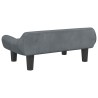 Canapé pour enfants gris foncé 70x40x24 cm velours 529595529595