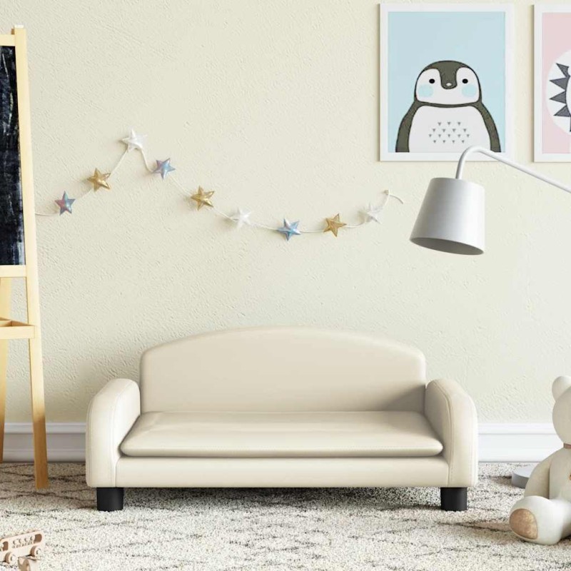 Canapé pour enfants crème 70x45x30 cm similicuir 529599529599