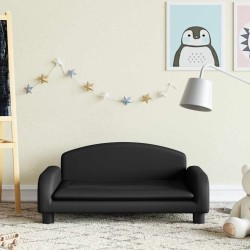Canapé pour enfants noir 70x45x30 cm similicuir 529601529601