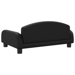 Canapé pour enfants noir 70x45x30 cm similicuir 529601529601