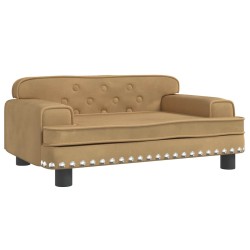 Canapé pour enfants marron 70x45x30 cm velours 529602529602