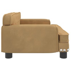Canapé pour enfants marron 70x45x30 cm velours 529602529602