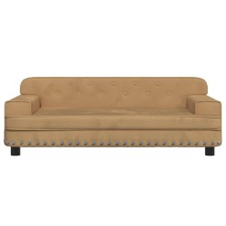 Canapé pour enfants marron 90x53x30 cm velours 529604529604