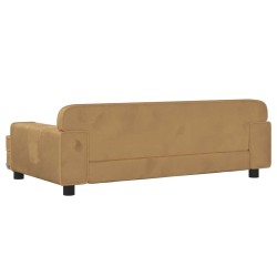 Canapé pour enfants marron 90x53x30 cm velours 529604529604