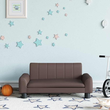 Canapé pour enfants marron 70x45x30 cm similicuir 529605529605
