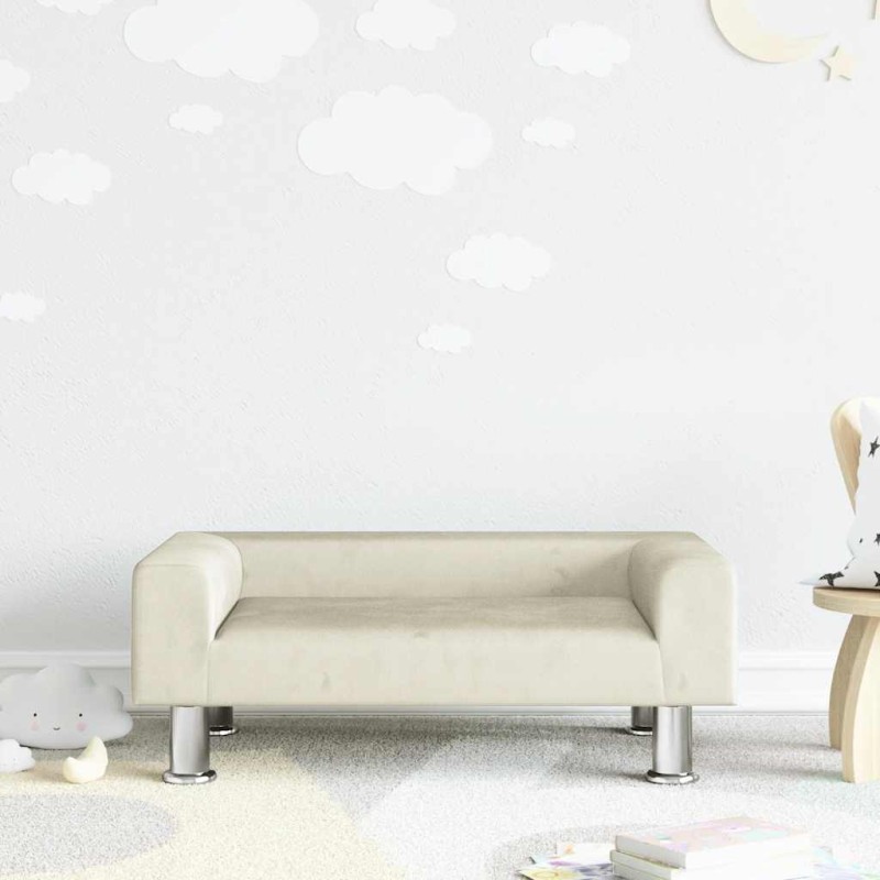 Canapé pour enfants crème 70x45x26,5 cm velours 529606529606