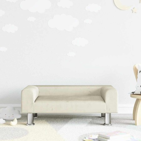 Canapé pour enfants crème 70x45x26,5 cm velours 529606529606