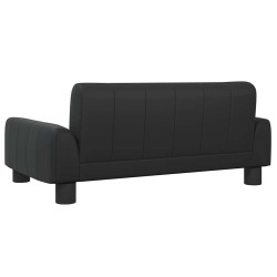 Canapé pour enfants noir 70x45x30 cm similicuir 529607529607