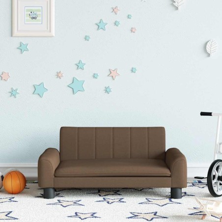 Canapé pour enfants marron 70x45x30 cm tissu 529609529609