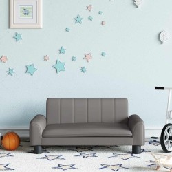 Canapé pour enfants gris 70x45x30 cm similicuir 529611529611